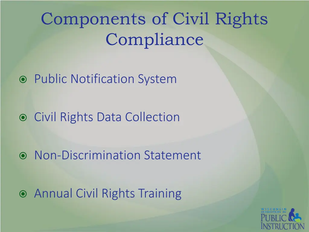 components of civil rights compliance