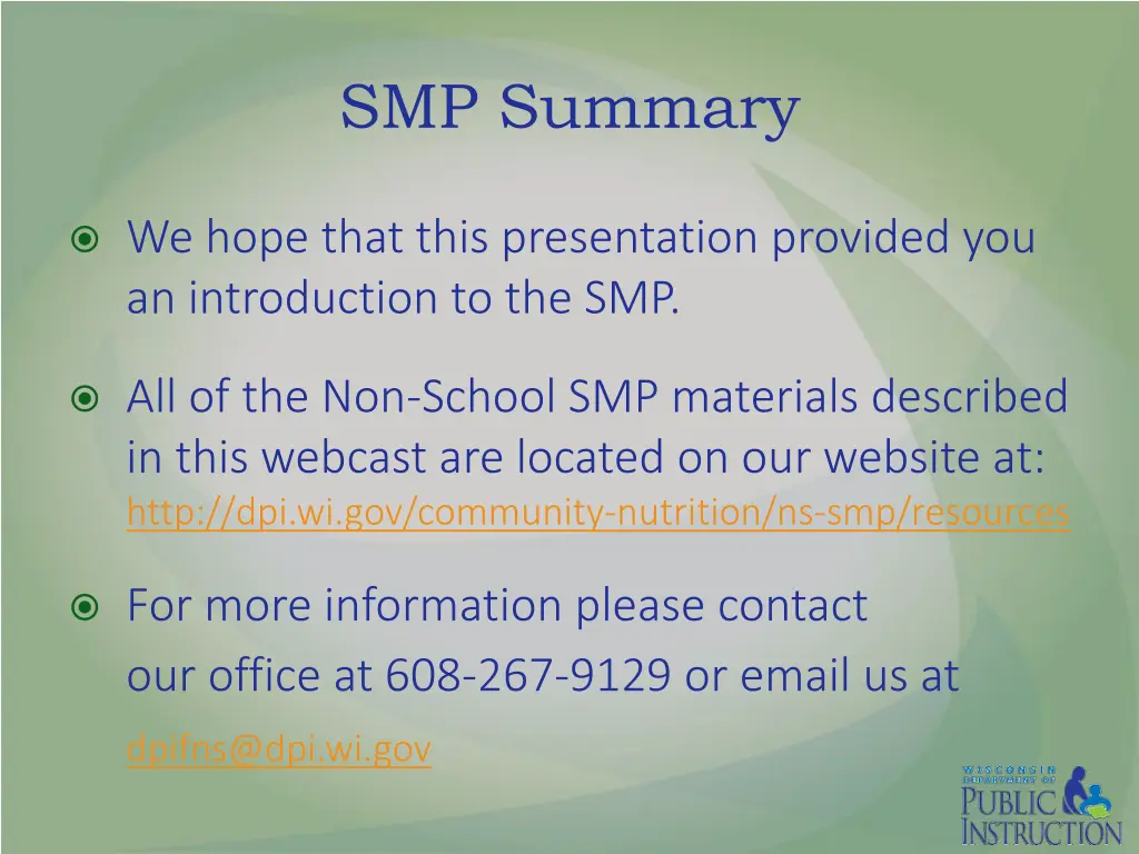 smp summary