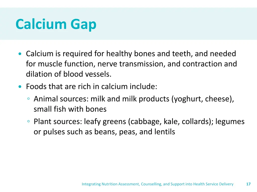 calcium gap