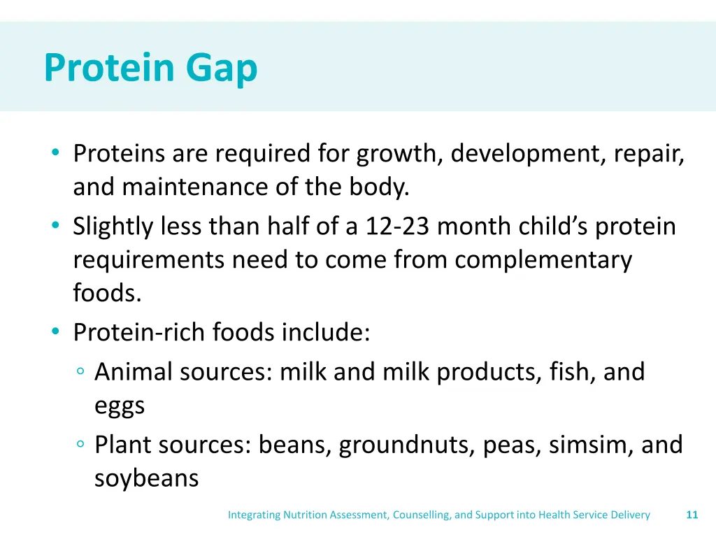 protein gap