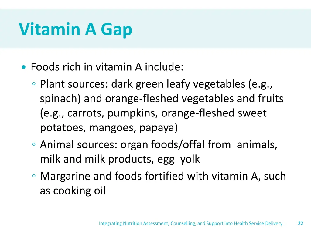 vitamin a gap 2