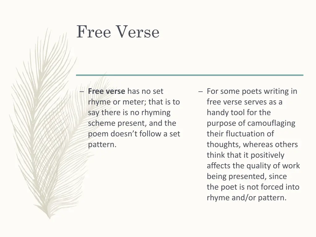 free verse