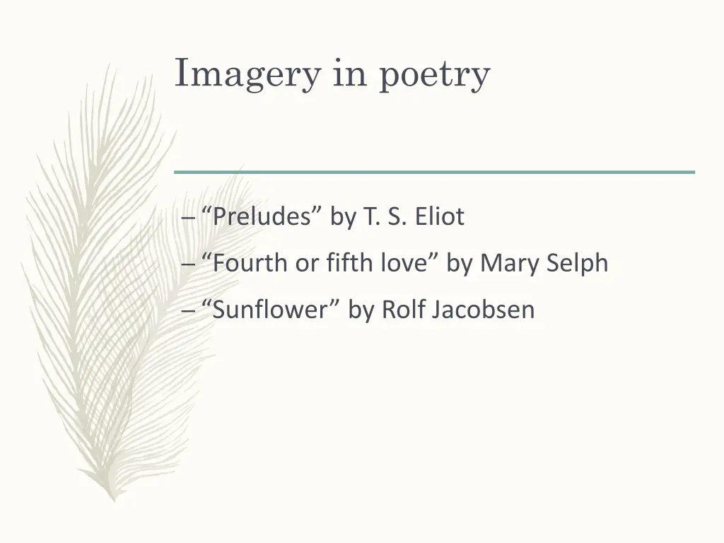 imagery in poetry