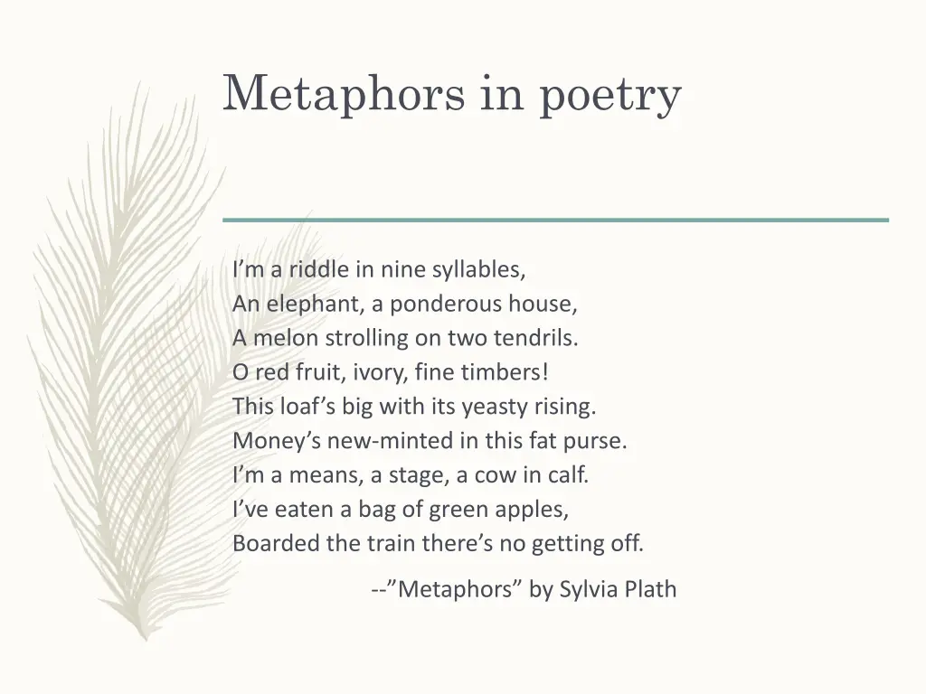 metaphors in poetry