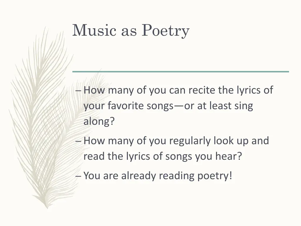 music as poetry