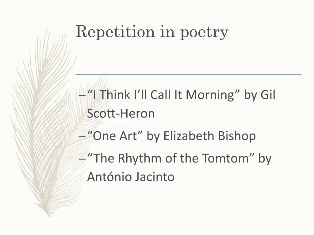 repetition in poetry