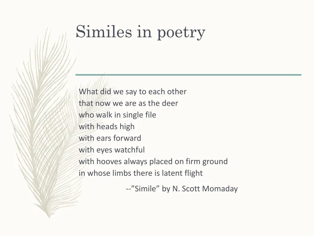 similes in poetry