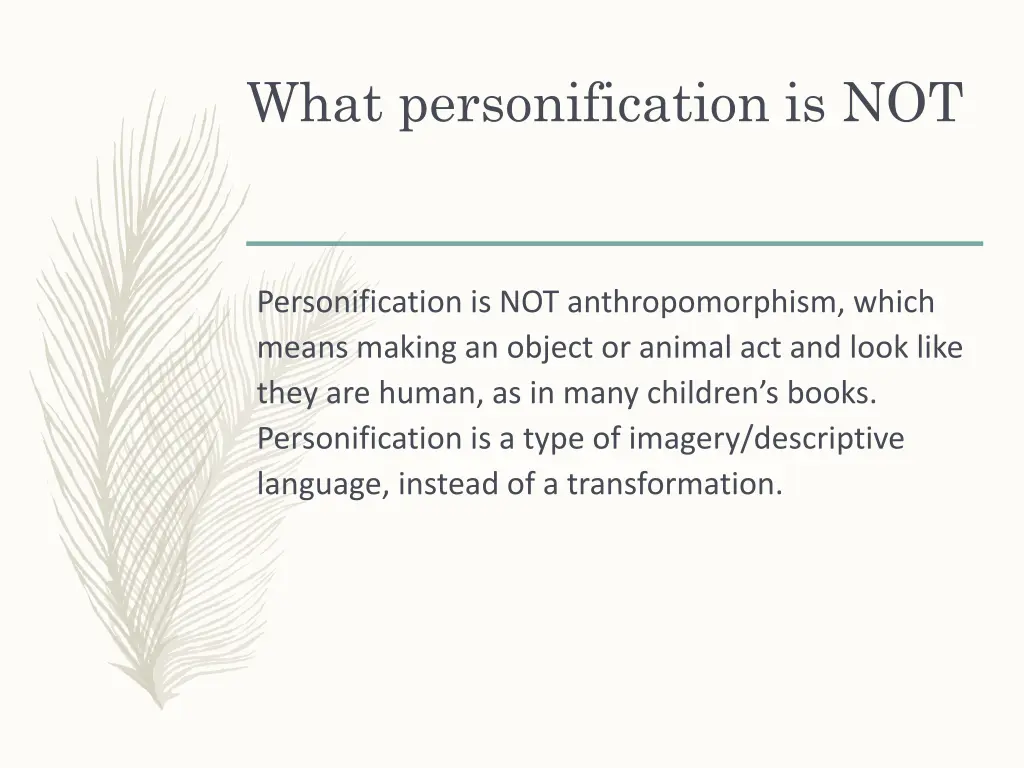 what personification is not