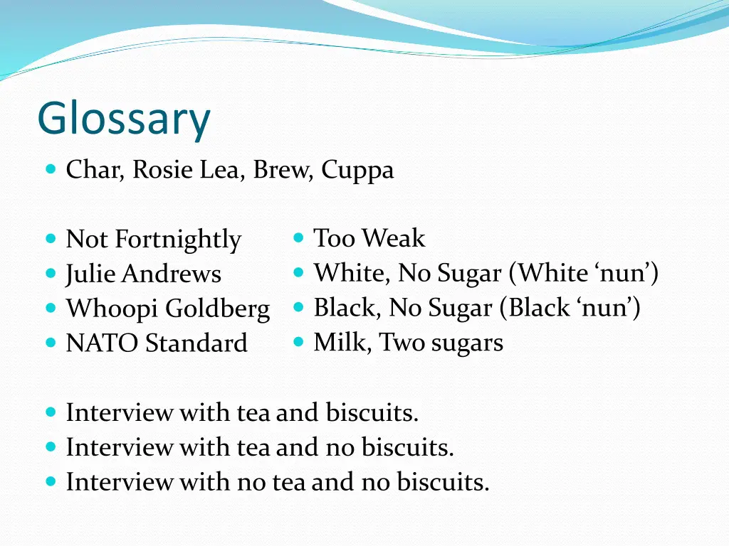 glossary char rosie lea brew cuppa