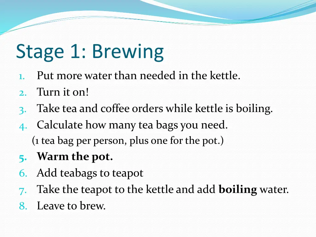 stage 1 brewing