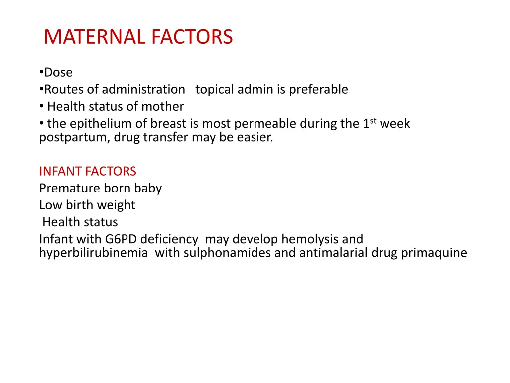 maternal factors