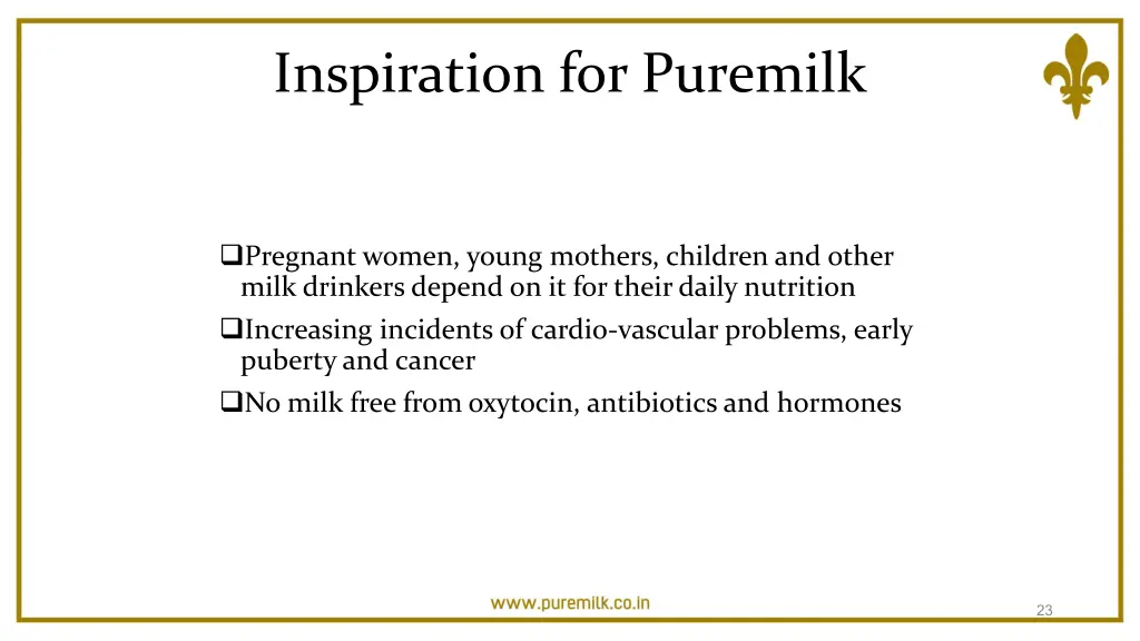 inspiration for puremilk