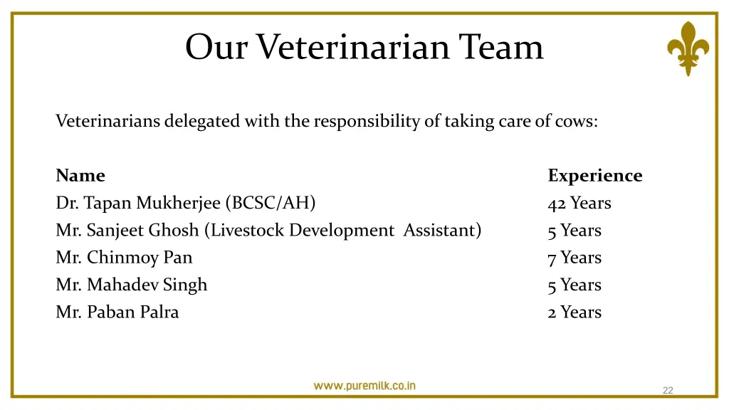 our veterinarian team