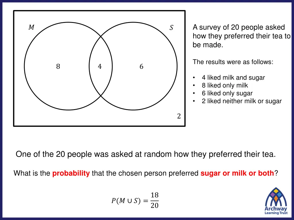 a survey of 20 people asked how they preferred 5