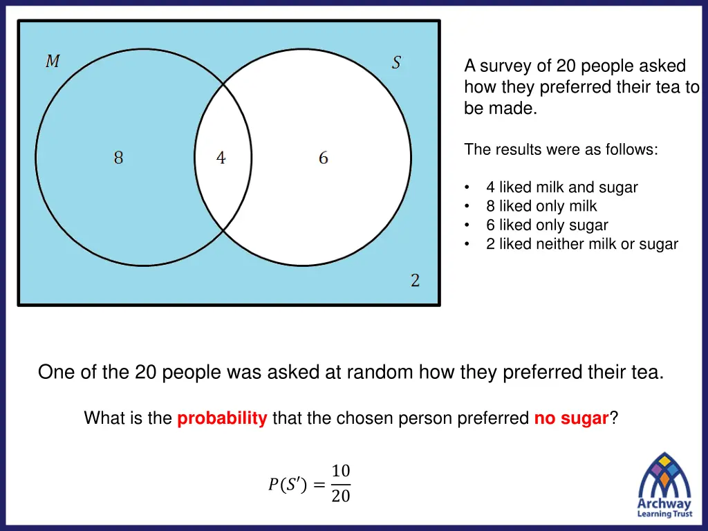 a survey of 20 people asked how they preferred 8