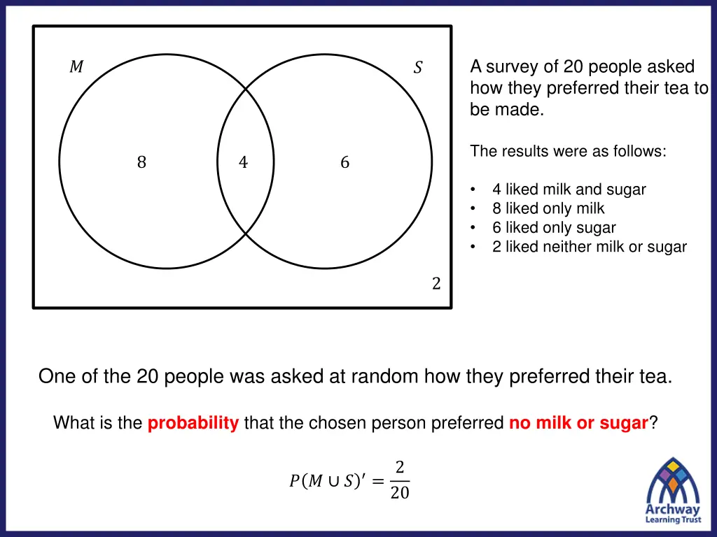 a survey of 20 people asked how they preferred 9