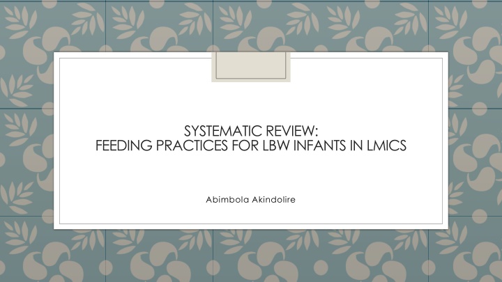 systematic review