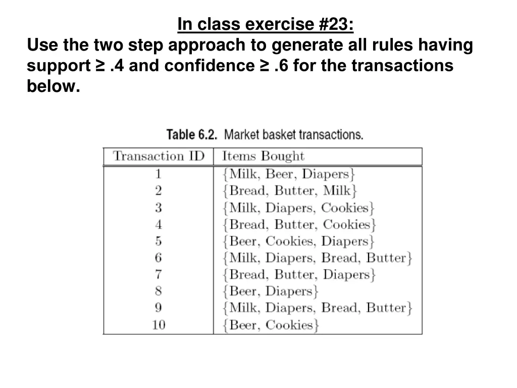 in class exercise 23