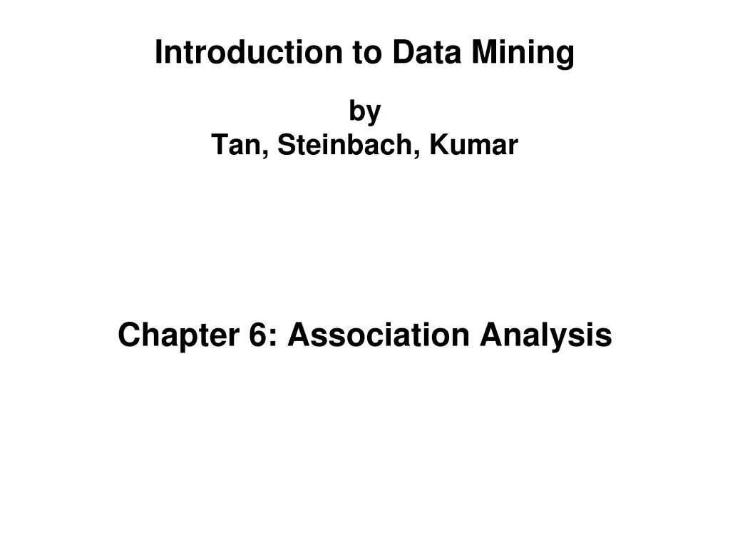 introduction to data mining