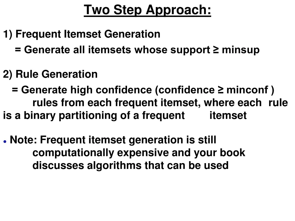 two step approach