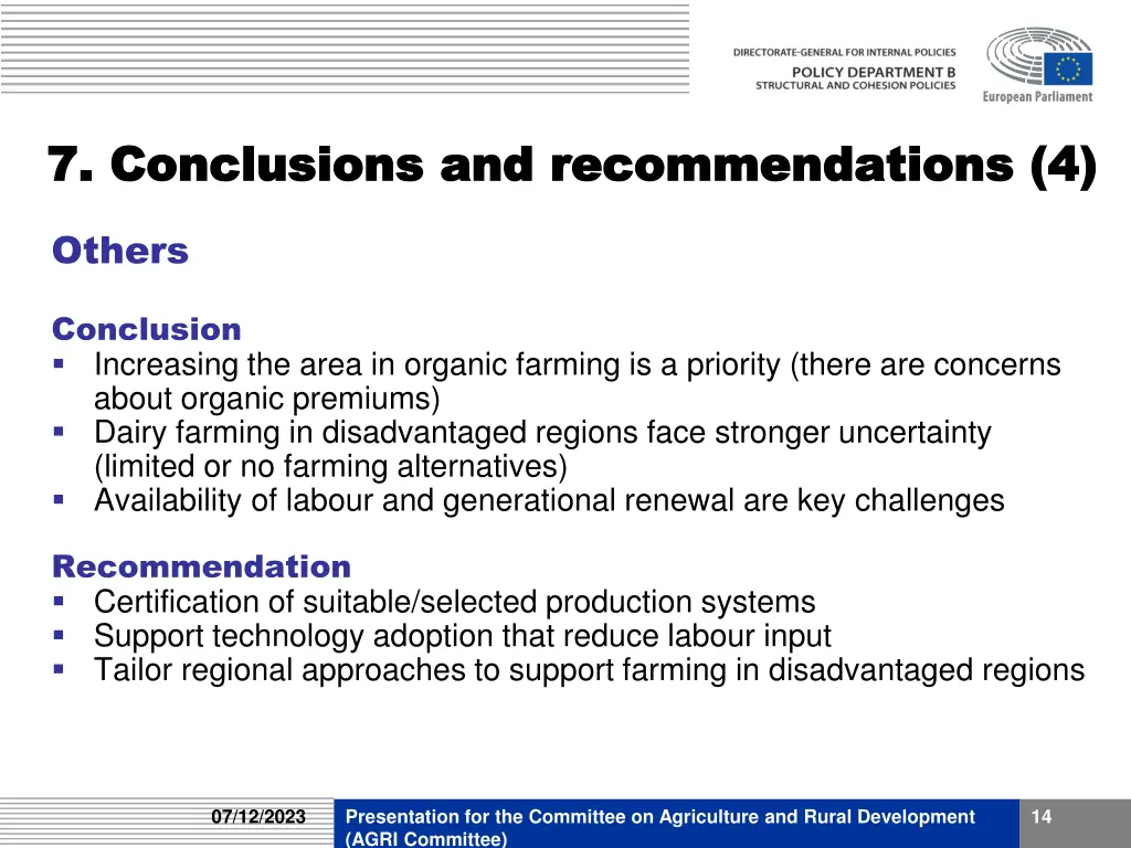 7 conclusions and recommendations 4 7 conclusions