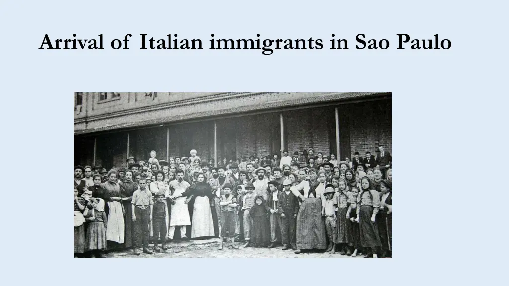 arrival of italian immigrants in sao paulo