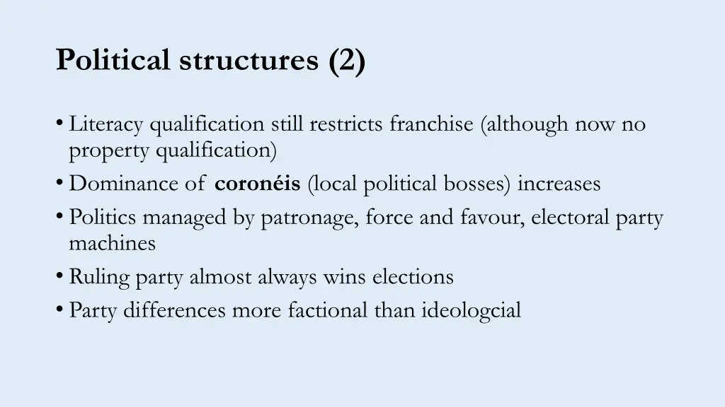 political structures 2