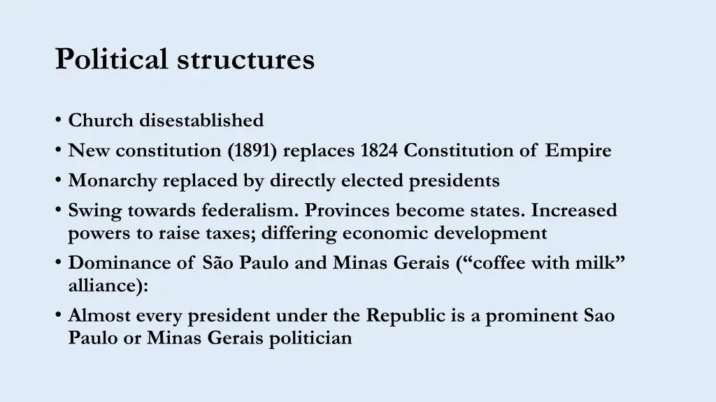 political structures