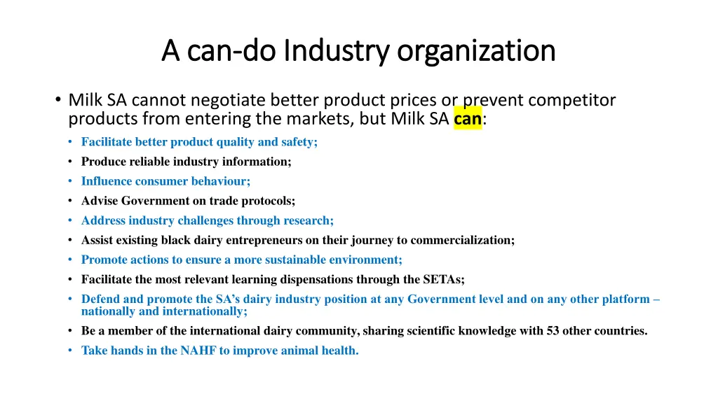 a can a can do industry organization do industry