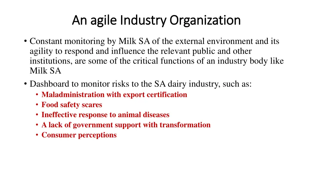 an agile industry organization an agile industry