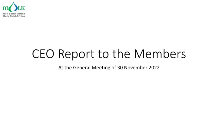 ceo report to the members