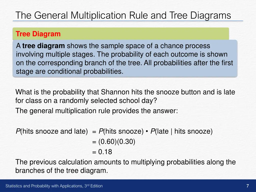 the general multiplication rule and tree diagrams 4