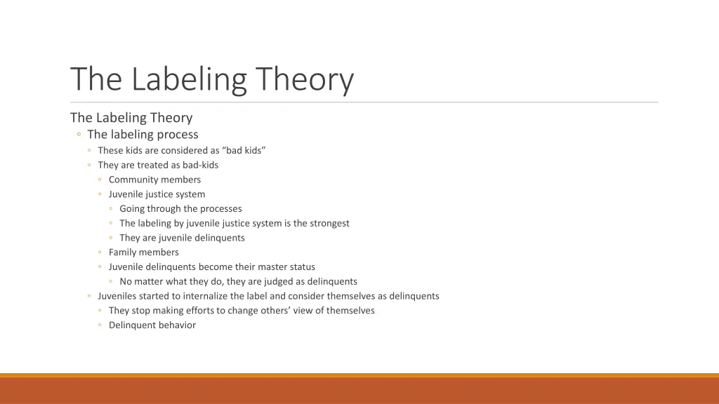 the labeling theory 1