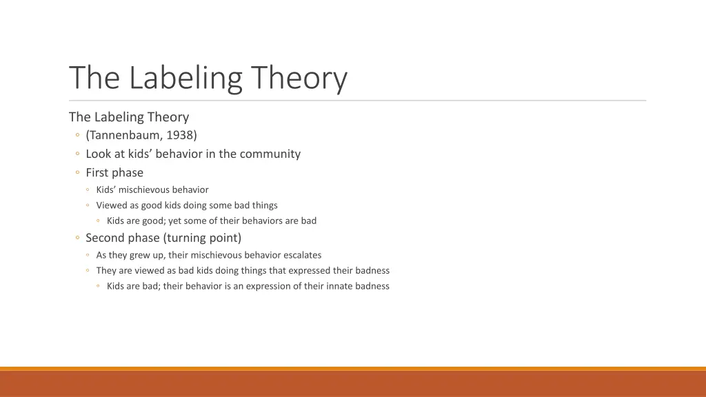 the labeling theory