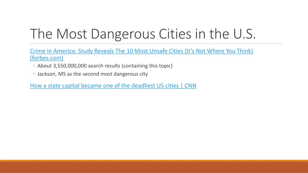 the most dangerous cities in the u s