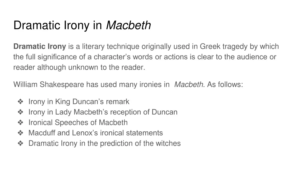 dramatic irony in macbeth