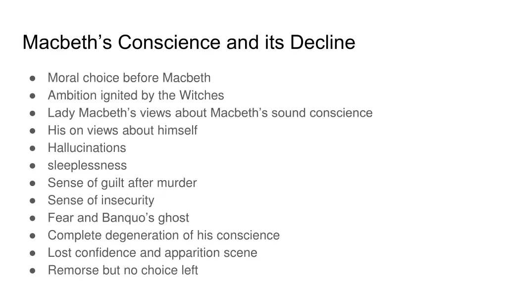 macbeth s conscience and its decline