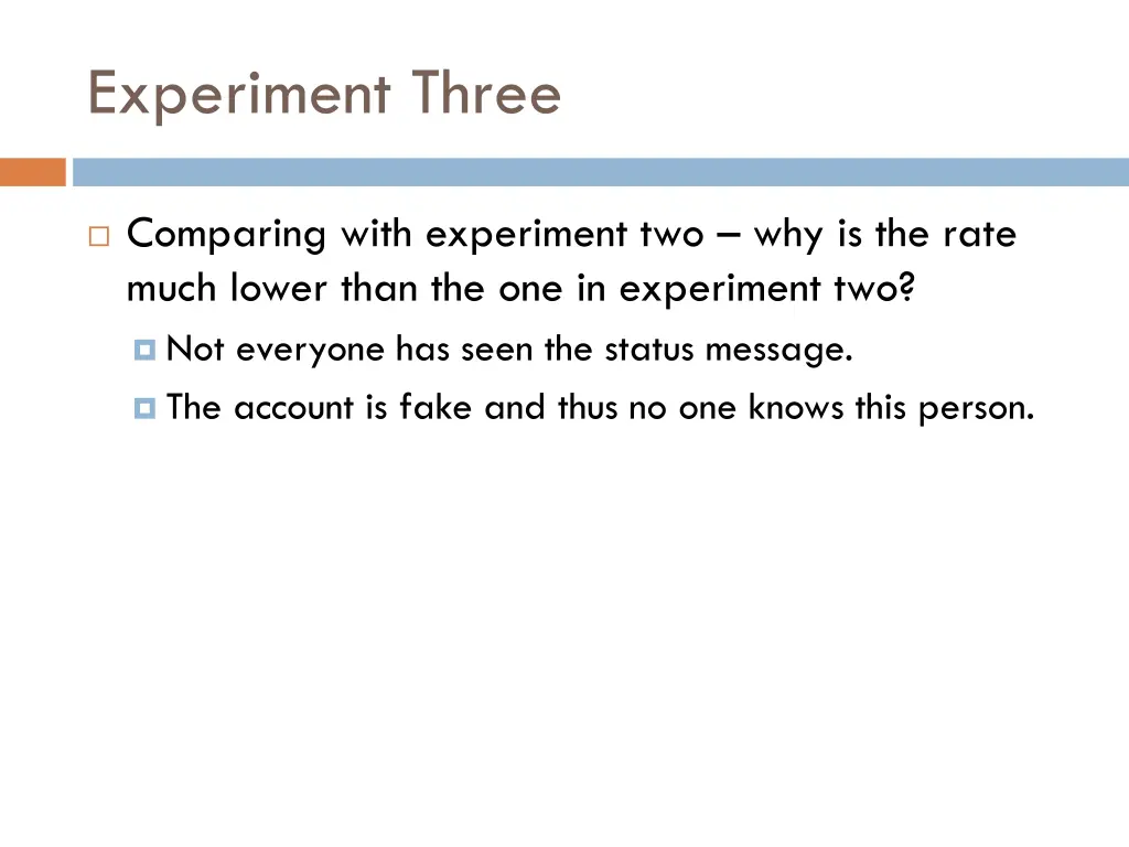 experiment three 1