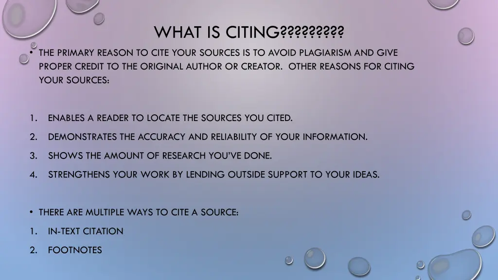 what is citing