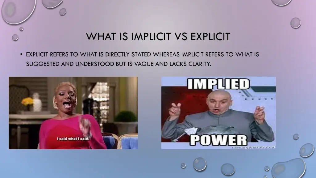 what is implicit vs explicit