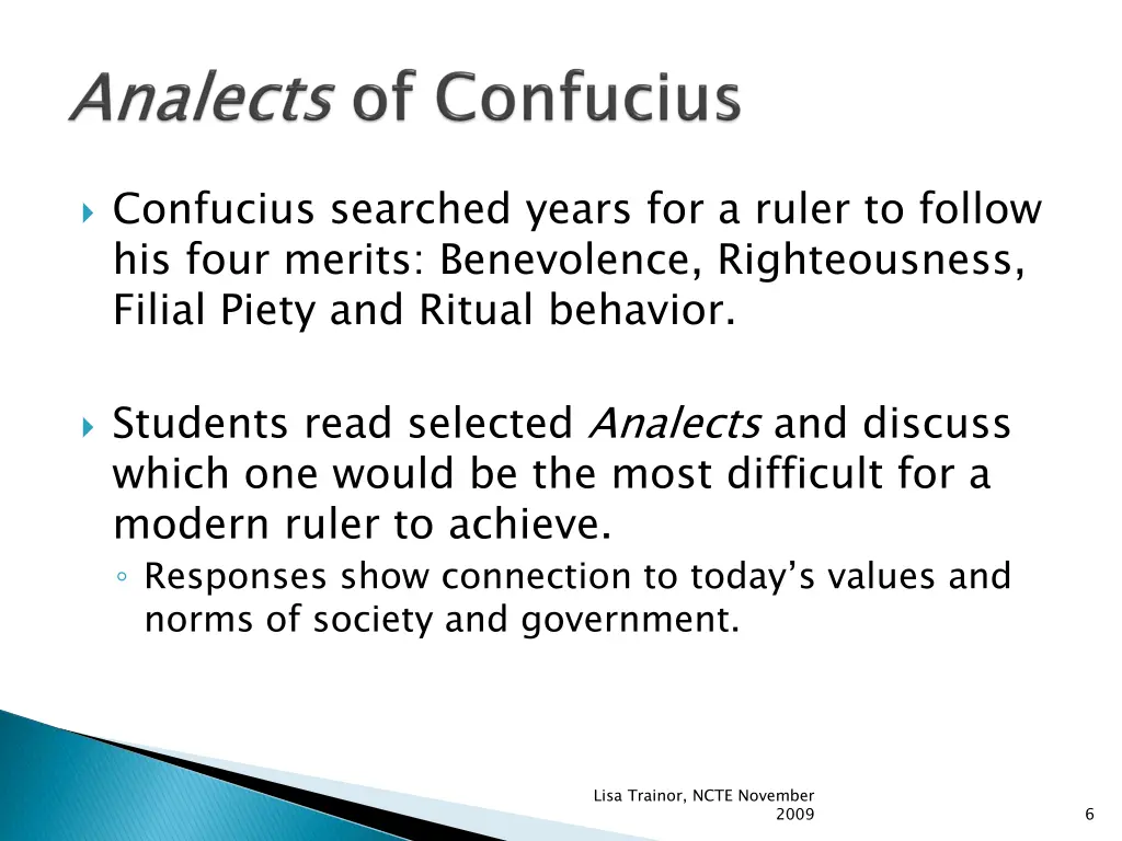 confucius searched years for a ruler to follow