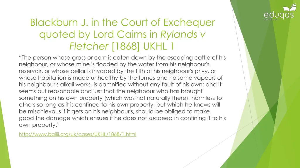 blackburn j in the court of exchequer quoted 1