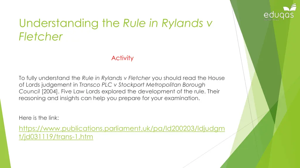 understanding the rule in rylands v fletcher