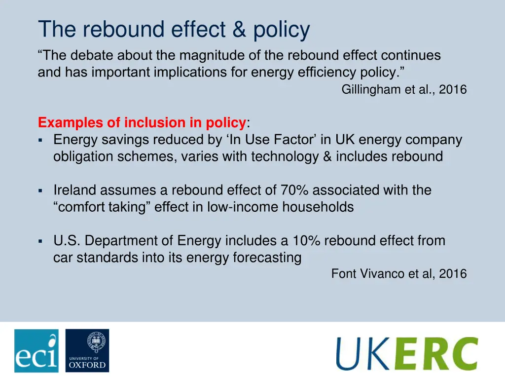 the rebound effect policy the debate about