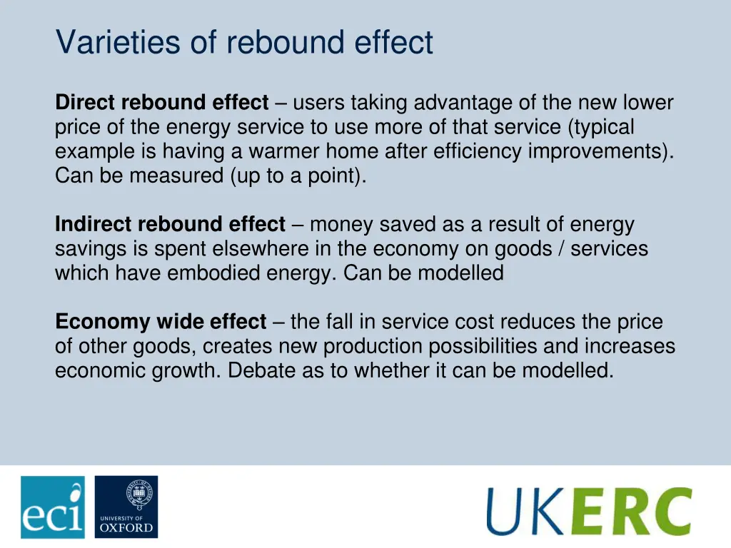 varieties of rebound effect