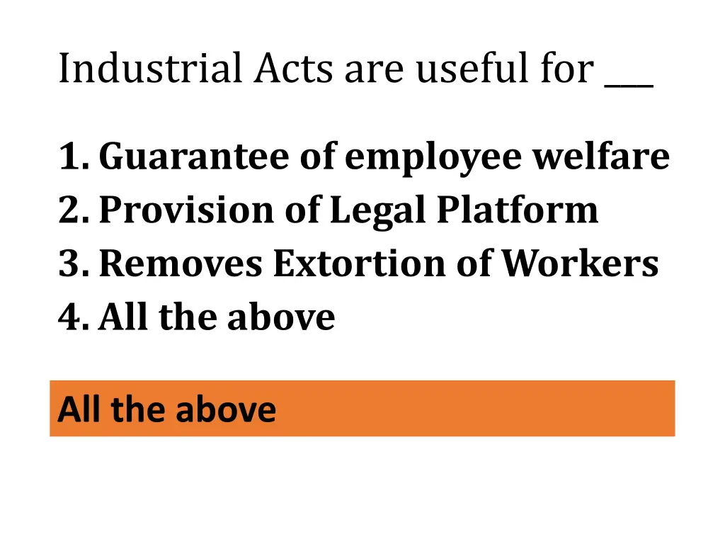 industrial acts are useful for