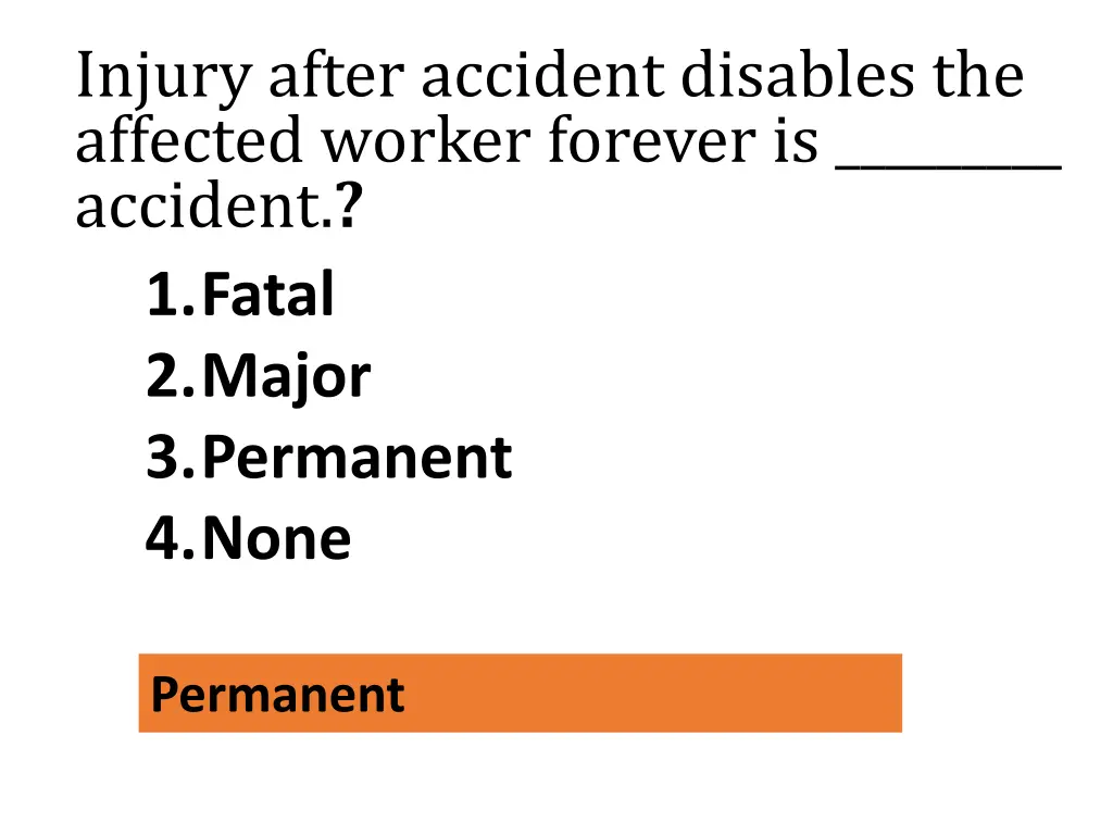 injury after accident disables the affected