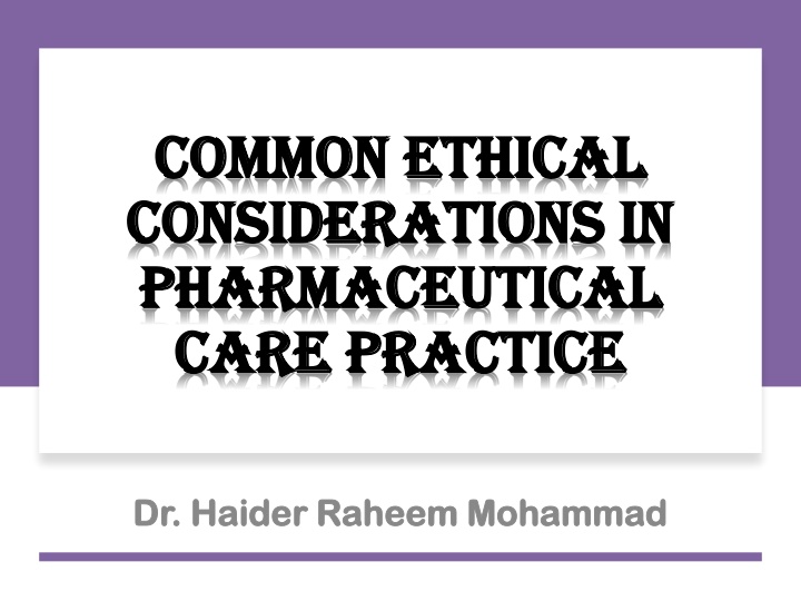 common ethical common ethical considerations