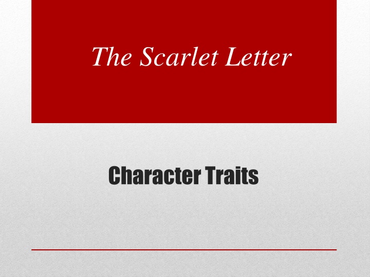 the scarlet letter