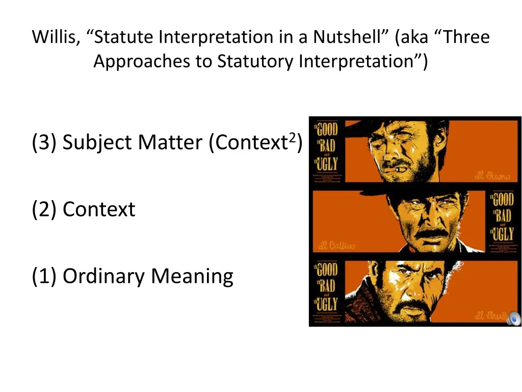 willis statute interpretation in a nutshell